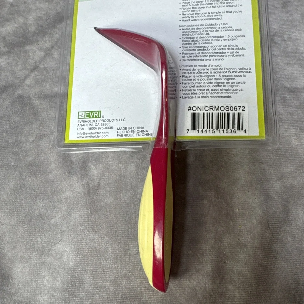 Onion Corer Core & Cut Onions w/ No Tears Evri Tears B Gone NO MORE CRYING!‎ NIP
